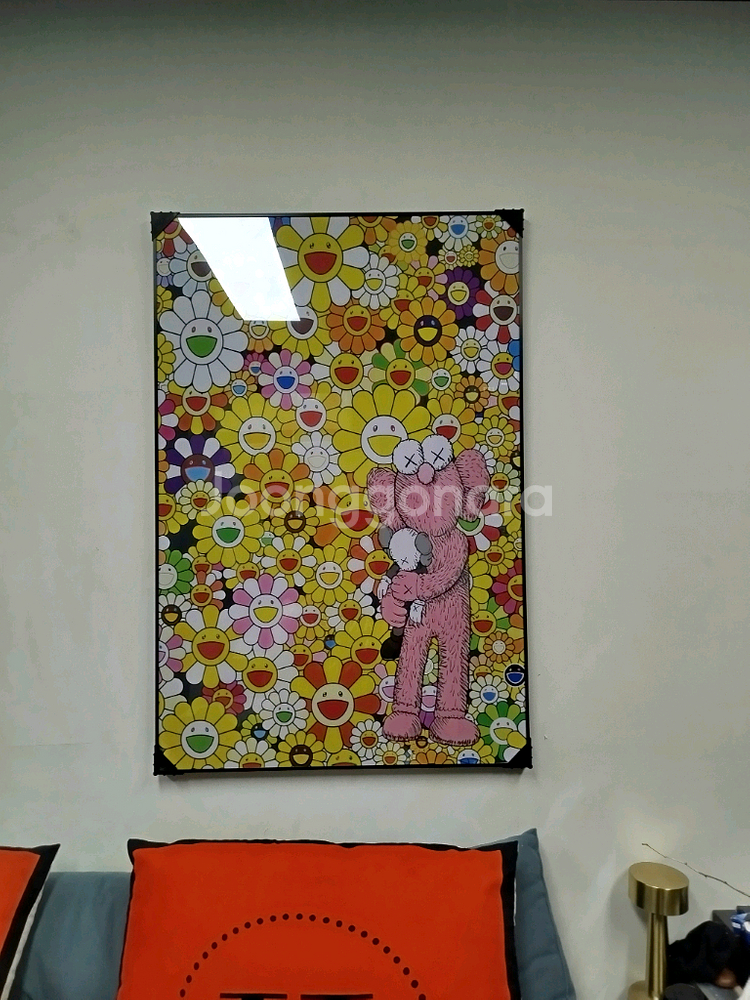 카이카이키키 웃는꽃 무리카미다카시 카우스 대형 그림 액자 명품그림 명품액자 인테리어소품 인테리어액자--4