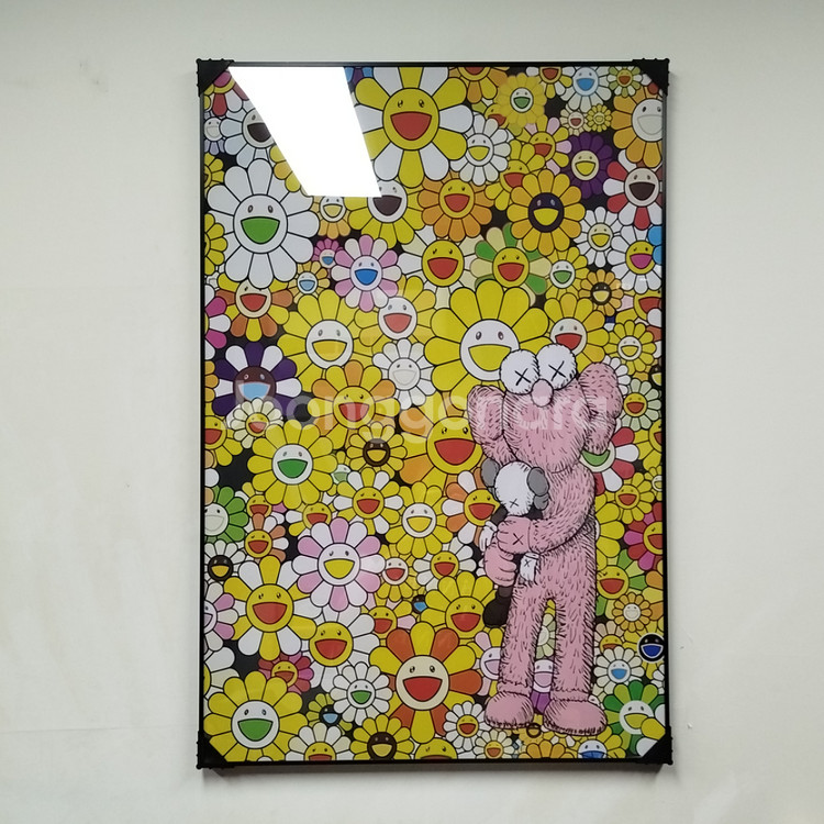카이카이키키 웃는꽃 무리카미다카시 카우스 대형 그림 액자 명품그림 명품액자 인테리어소품 인테리어액자--0
