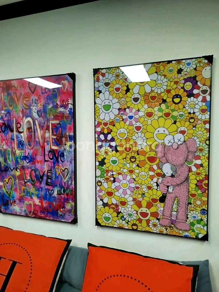 카이카이키키 웃는꽃 무리카미다카시 카우스 대형 그림 액자 명품그림 명품액자 인테리어소품 인테리어액자--3