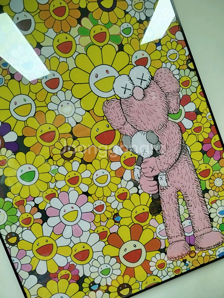 카이카이키키 웃는꽃 무리카미다카시 카우스 대형 그림 액자 명품그림 명품액자 인테리어소품 인테리어액자--5