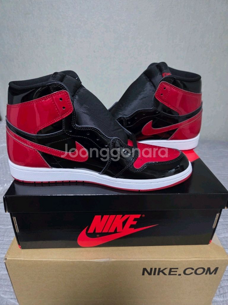 조던1 레트로 하이 OG 페이턴트 브레드 295사이즈--3