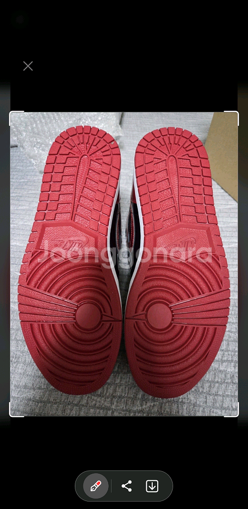 조던1 레트로 하이 OG 페이턴트 브레드 295사이즈--6