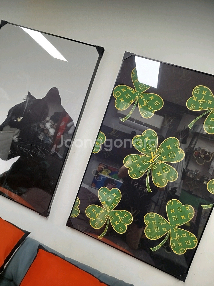 표범 재규어 치타 동물그림 동물액자 네잎클러버 대형 그림 액자 명품그림 명품액자 인테리어소품 인테리어액자 행운의그림--2