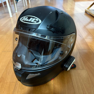 HJC 알파11 L 무광블랙 + 세나k10 + 짭파인스타 롱장갑