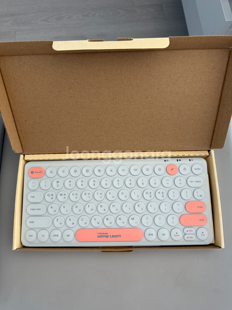 홈런 i-Scream edu 태블릿 풀박스, 아이스크림홈런 프리미엄 퓨어그레이, 신품구입 후 정상해지 공기계--1