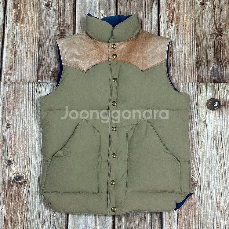 더블웍스 by 웨어하우스 요크 레더 다운 베스트 S--0