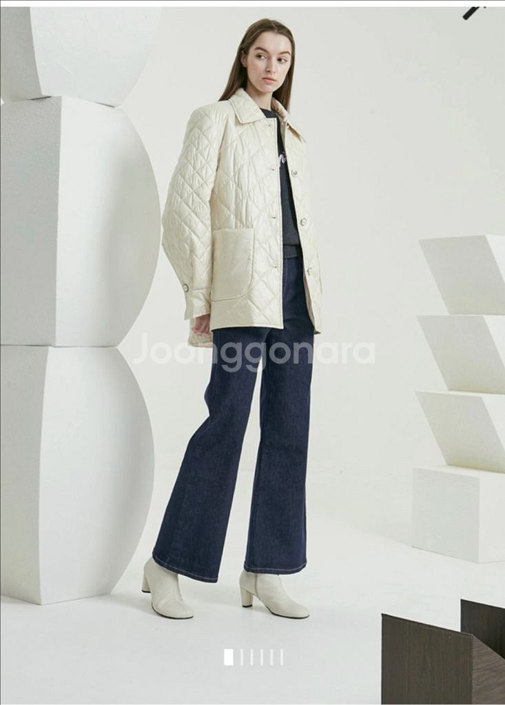 타임 퀼팅 패딩 점퍼--0