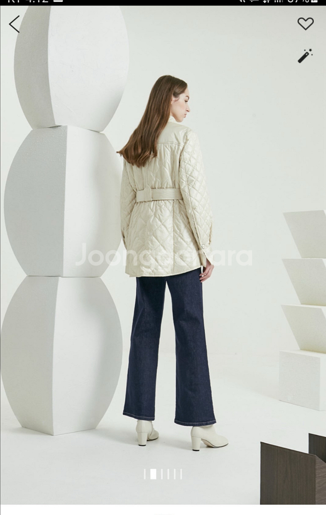 타임 퀼팅 패딩 점퍼--1