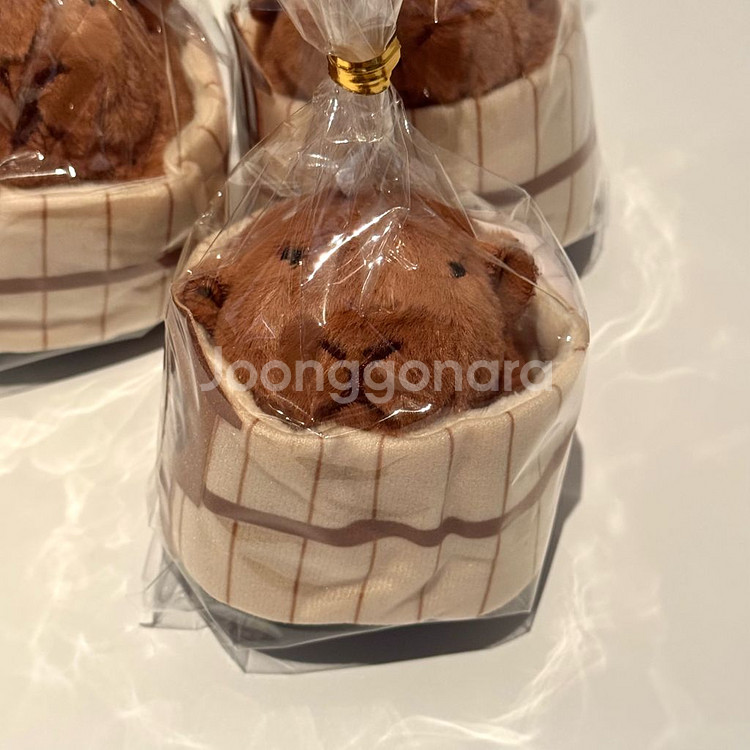 새상품! 온천탕 카피바라 10cm 인형 키링 4개--1