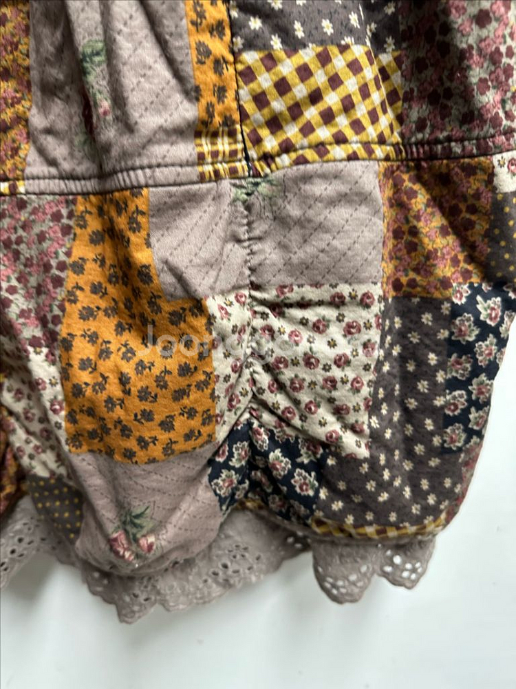 여성 퀼트 누빔 레이스 스커트 프리사이즈--3