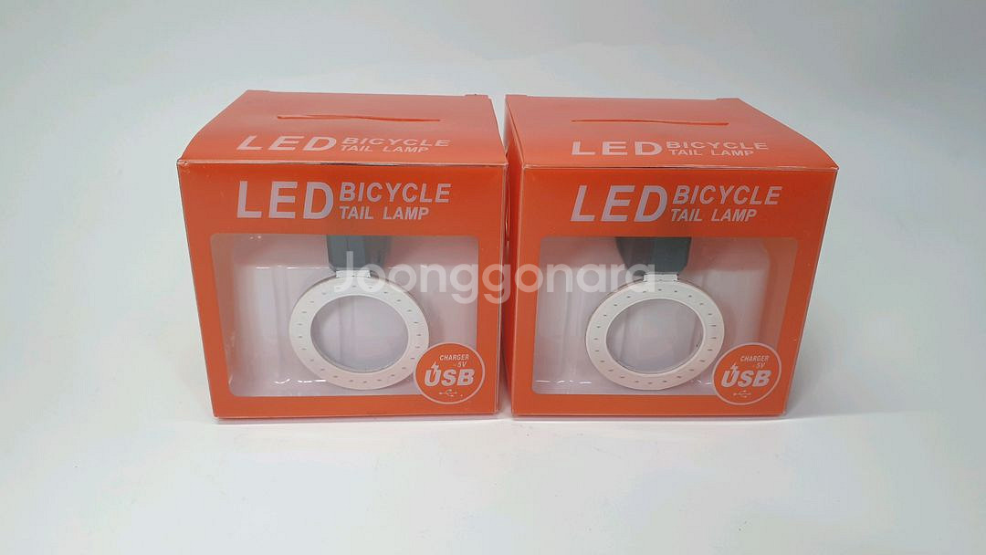 LED 자전거 후미등 헬멧등 USB 충전식 2개--2