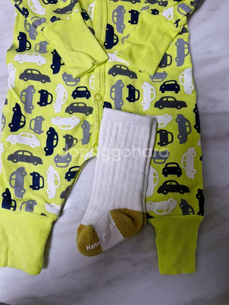 압소바 아기우주복 3M~(양말서비스)--1