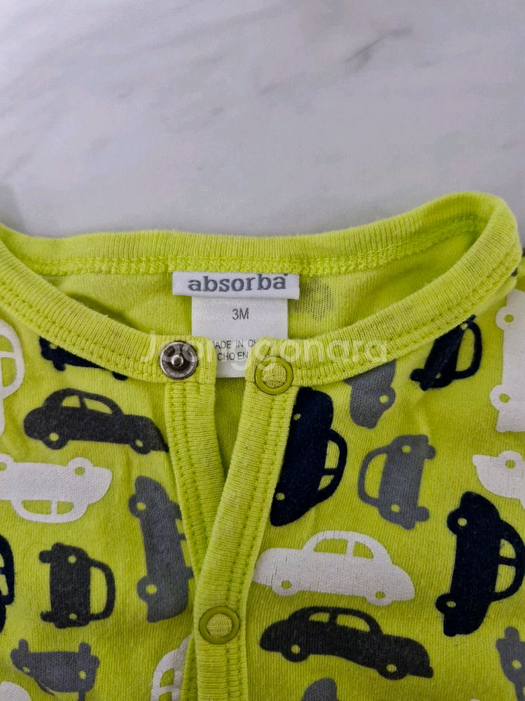 압소바 아기우주복 3M~(양말서비스)--2