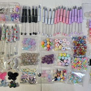 수제볼펜비즈공예재료 피규어.보석장식.볼펜대. 일괄판매