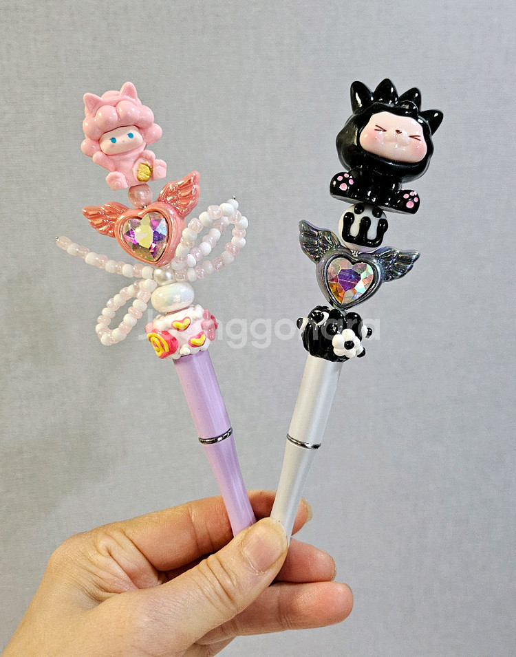 수제볼펜비즈공예재료 피규어.보석장식.볼펜대. 일괄판매--2