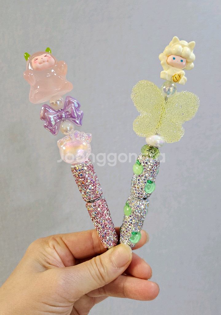 수제볼펜비즈공예재료 피규어.보석장식.볼펜대. 일괄판매--1