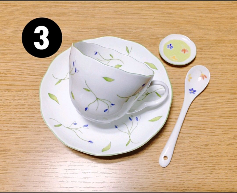 [일괄택포]일본 빈티지 지방시 커피잔 5조, 스푼, 스푼레스트, 대접시 셋트--3