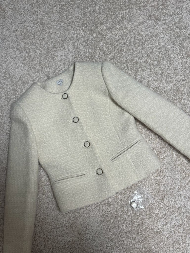 시에 SIE 비아 라운드 넥 재킷 - 크림 스몰--3