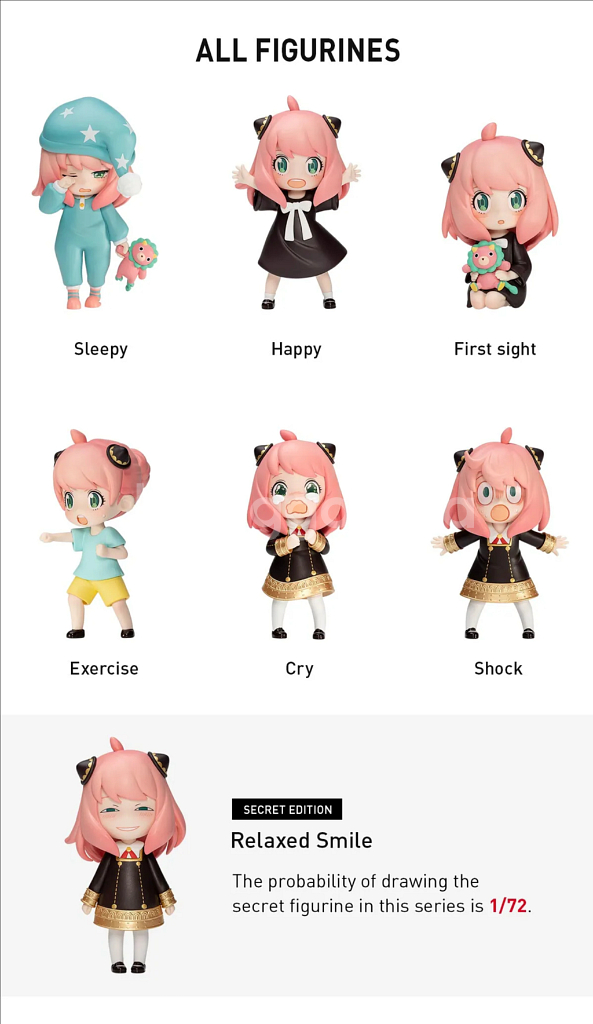 POPMART 팝마트 6종 스파이 패밀리 아냐 피규어--4