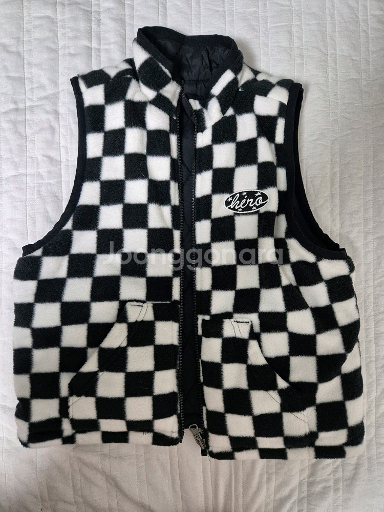 히로 체커 리버시블 조끼 베스트120--0