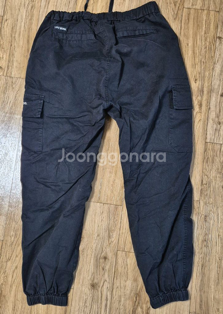 라이프워크 블랙 조거팬츠 M--1