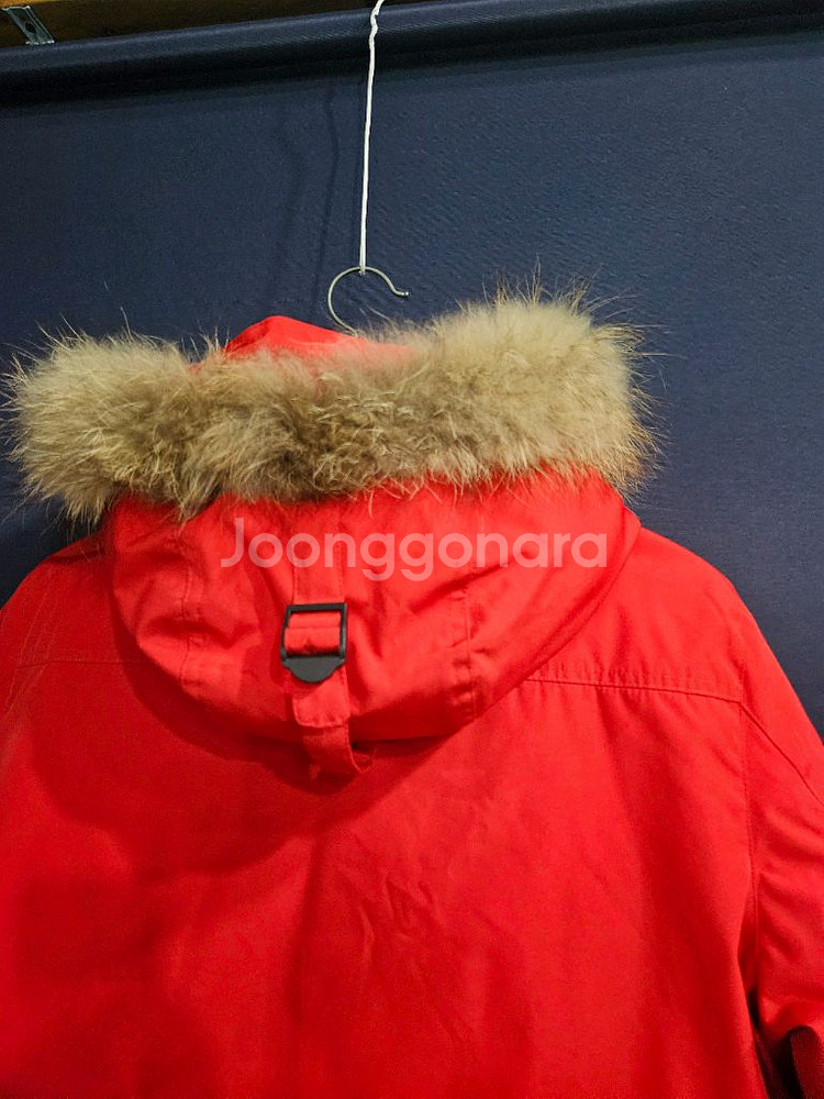 밀레 레드컬러 남성 100 구스다운 패딩--8