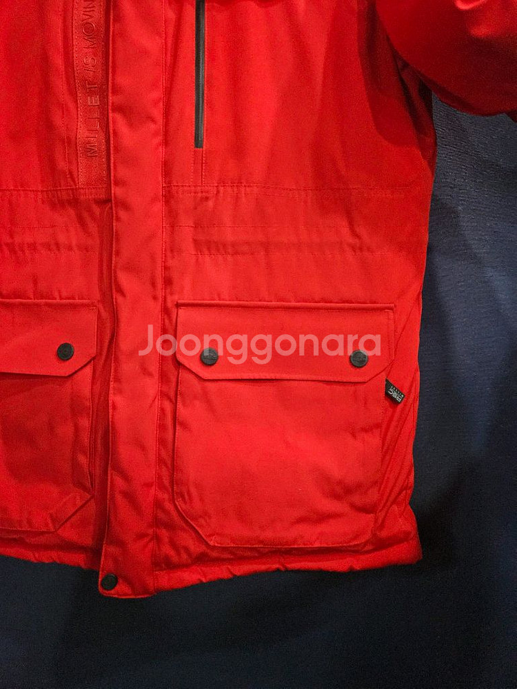 밀레 레드컬러 남성 100 구스다운 패딩--5