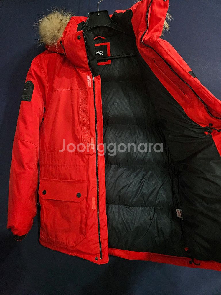 밀레 레드컬러 남성 100 구스다운 패딩--7