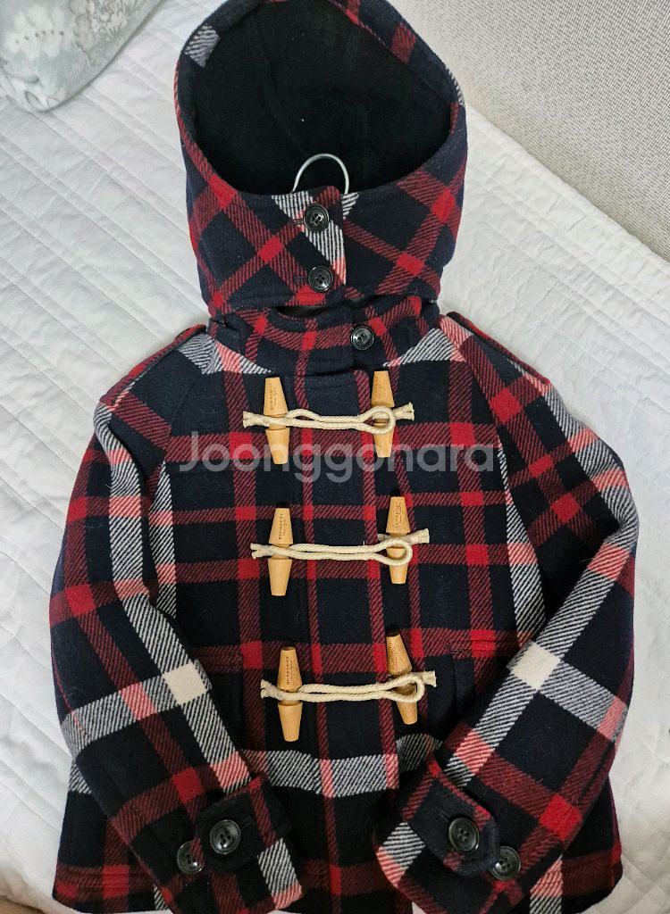 버버리 칠드런 체크 더플코트 새상품 8y--0