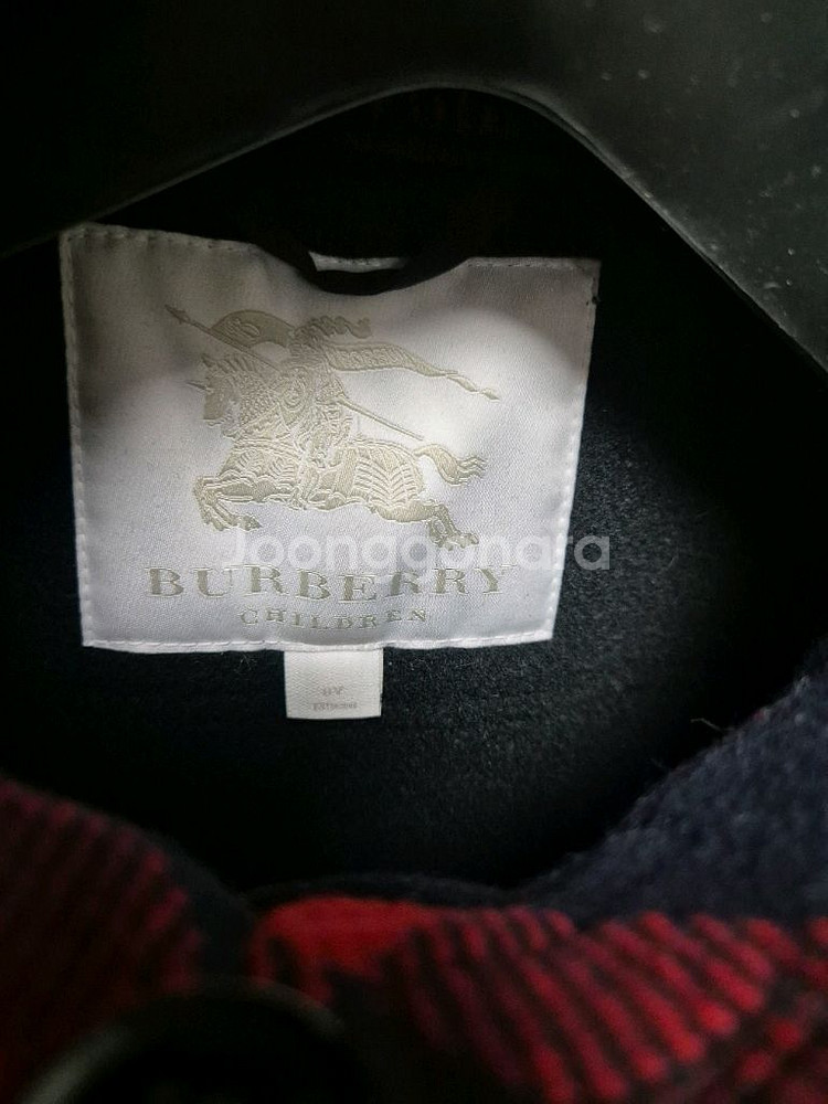 버버리 칠드런 체크 더플코트 새상품 8y--3