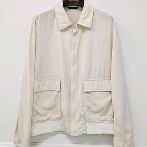 브리오니 100% 실크 집업 블루종 자켓