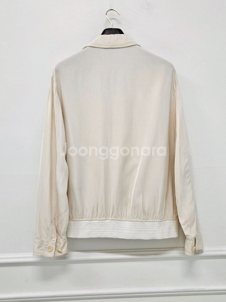 브리오니 100% 실크 집업 블루종 자켓--2