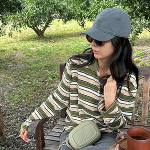 라밤바룸 스트라이프 코튼 피케 셔츠