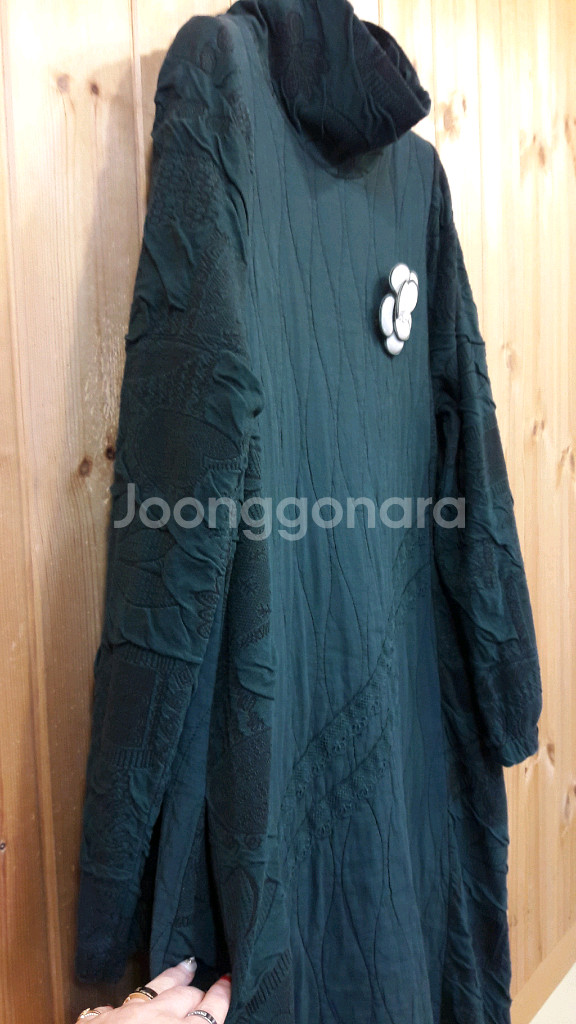 *에이레네 레이스 코사지 누빔롱 원피스 ( 새 상품 )*--3