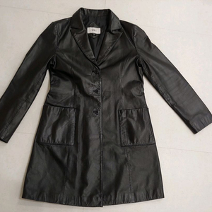 여성가죽 롱코트