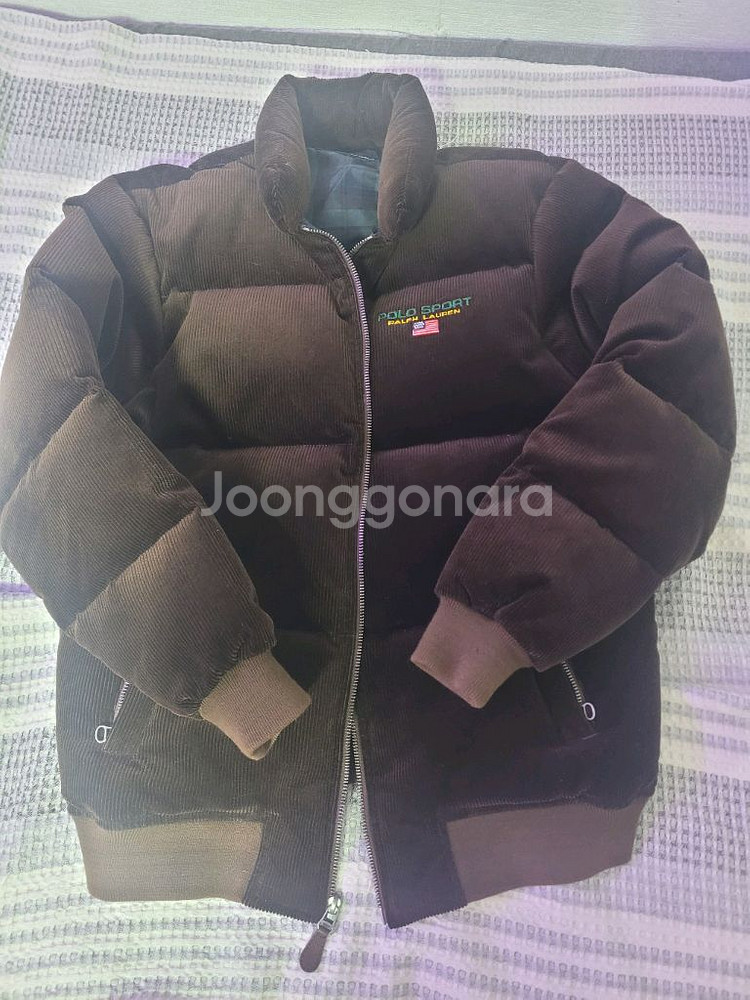 폴로 랄프로렌 코듀로이 패딩 S사이즈 다크브라운 팝니다--0