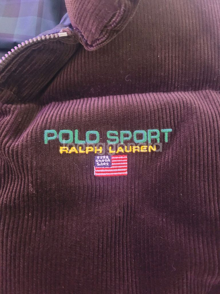 폴로 랄프로렌 코듀로이 패딩 S사이즈 다크브라운 팝니다--1