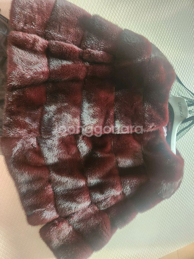 동우모피 밍크케이프 와인색--0