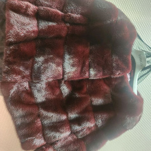 동우모피 밍크케이프 와인색