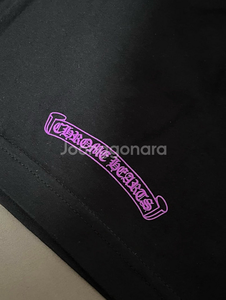 크롬하츠 퍼플 넥 레터링 롱슬리브 M 레플--7