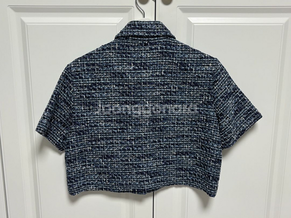 마쥬 COLLY 블루 트위드자켓 반팔트위드자켓 새상품 1사이즈--5