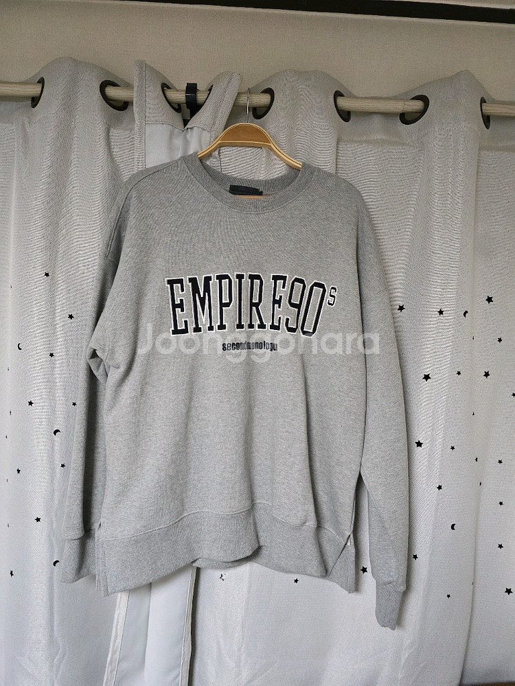 세컨 모놀로그 엠파이어 90에스 스웻 셔츠(그레이)--4