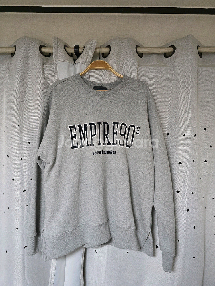 세컨 모놀로그 엠파이어 90에스 스웻 셔츠(그레이)--5