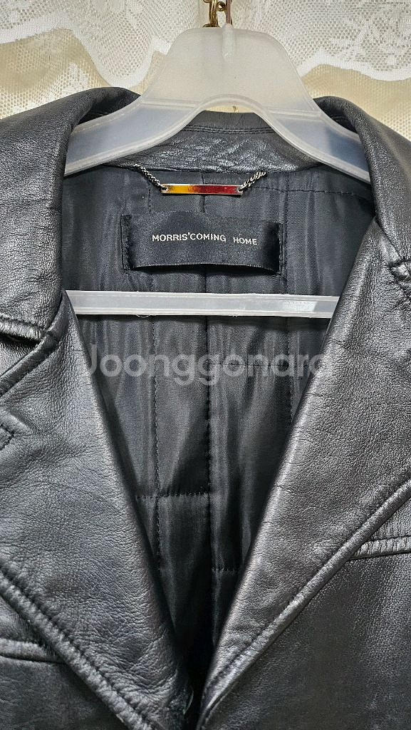 여성 가죽 롱코트--7