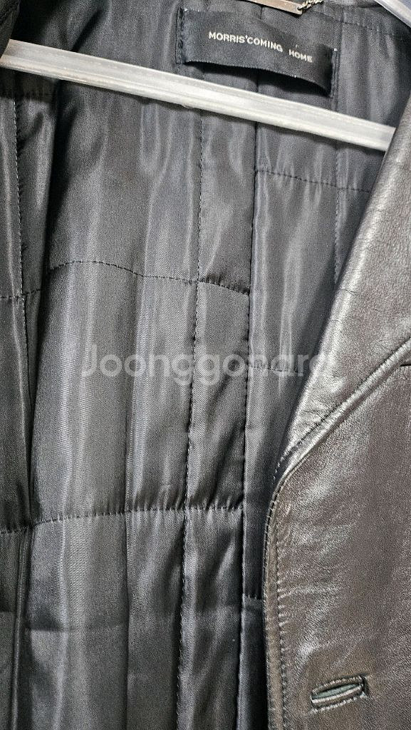 여성 가죽 롱코트--8