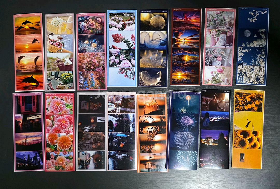 (처분) 4컷 감성 스티커 (64장)--2