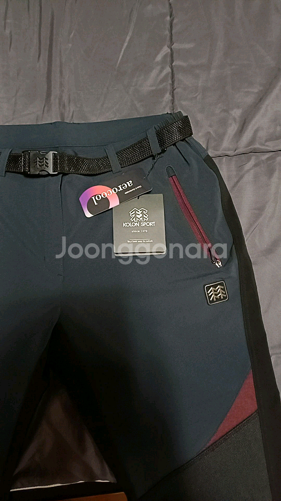 코오롱 미사용 얇은등산바지 여성29인치 기장100--2