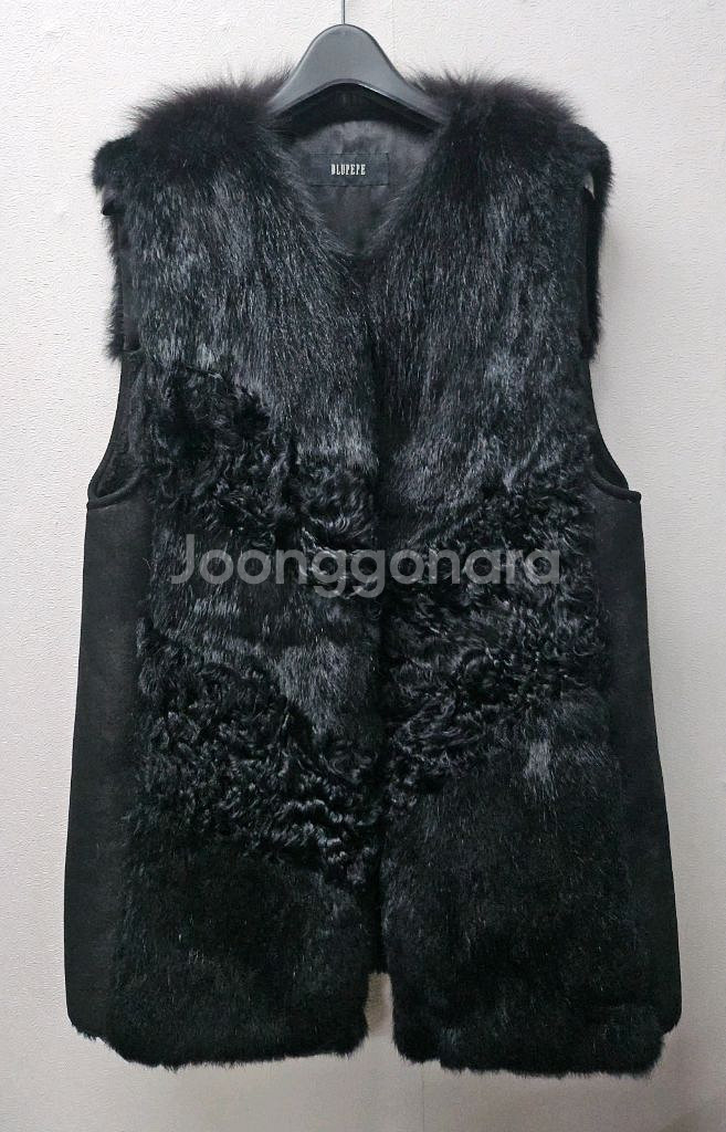 BLUPEPE 밍크퍼 가죽베스트 55--0