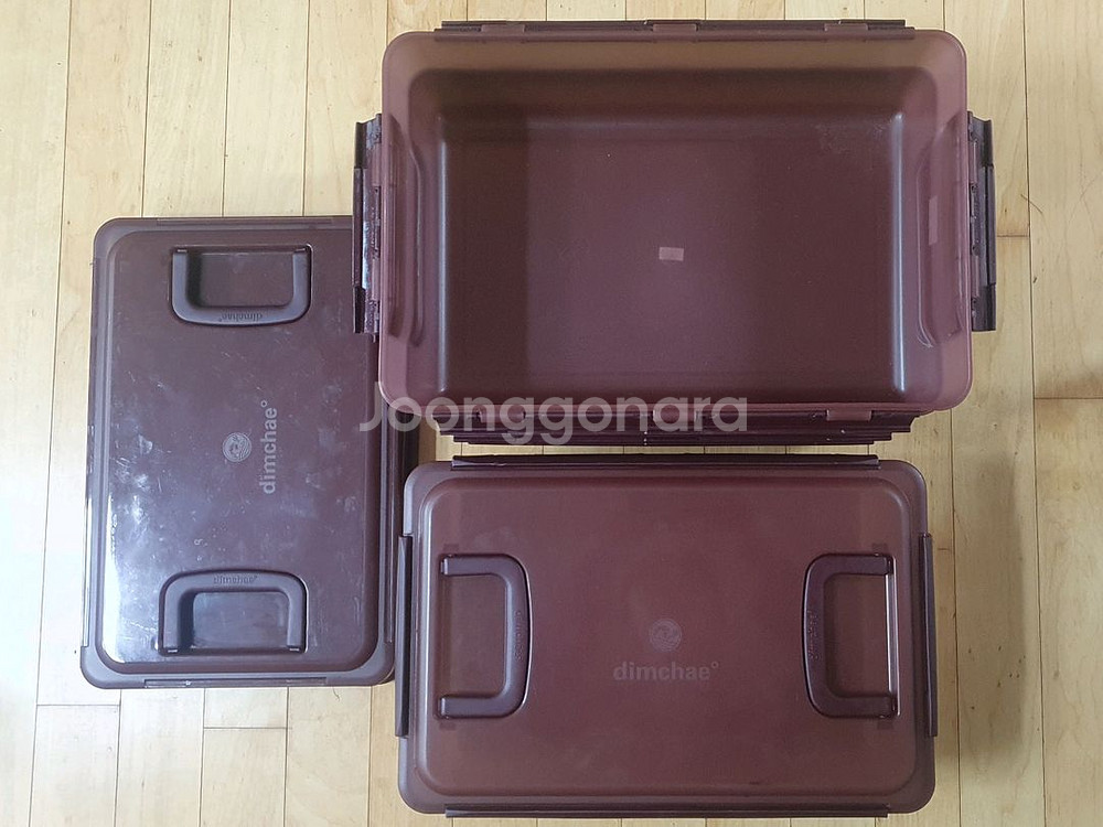 딤채 김치통 13.3L 용량 4개--3