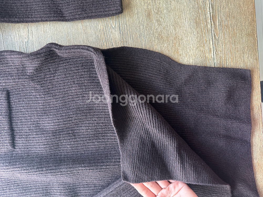 톰보이 스튜디오 터틀넥 니트 원피스, 브라운 free사이즈--3